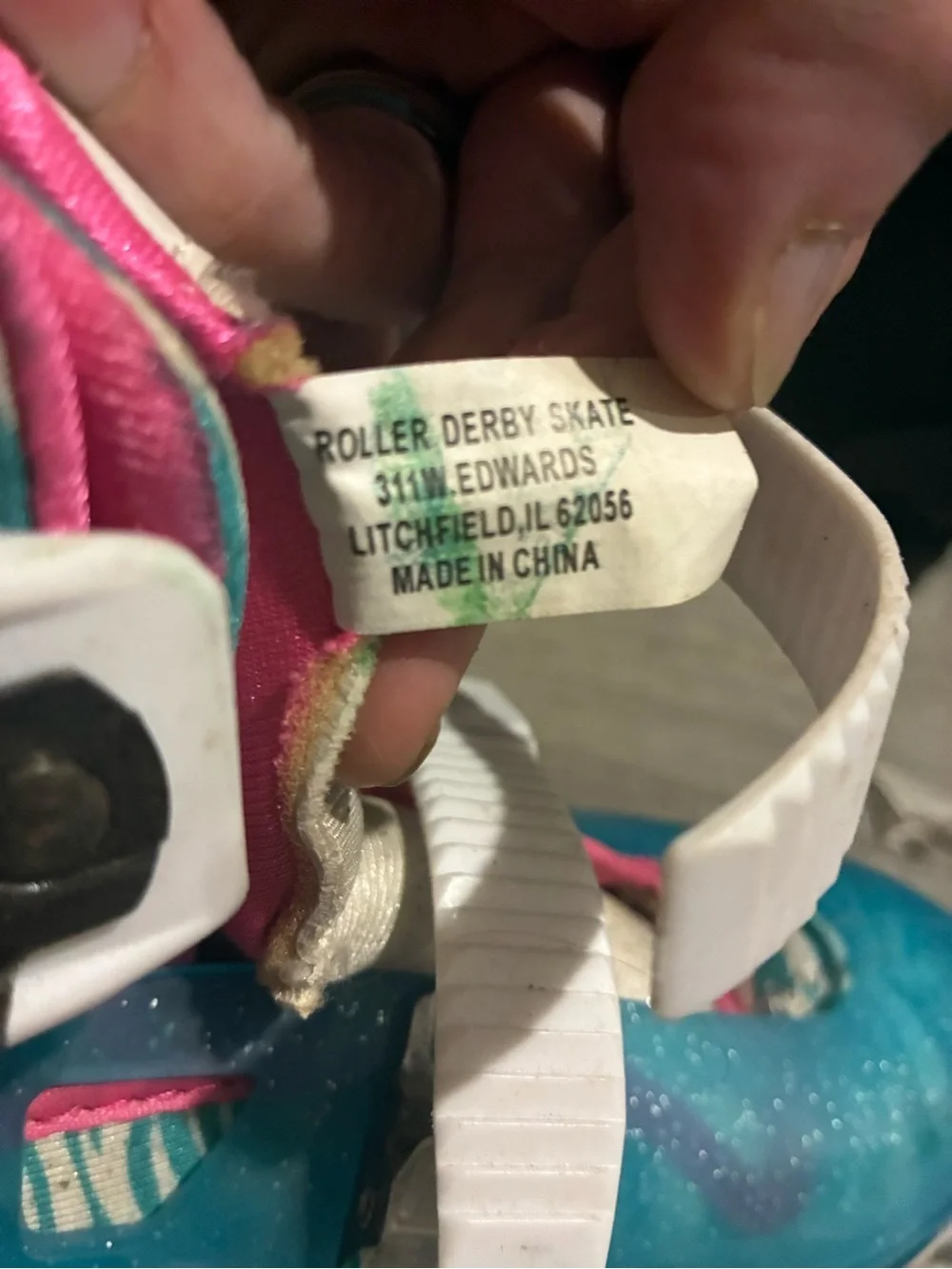 Adjustable Kids Inline Skates – Teal & Pink size 3-6